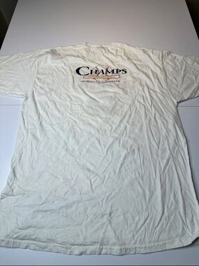 Jerzees White Short-Sleeve Tee with Champs Chest Logo